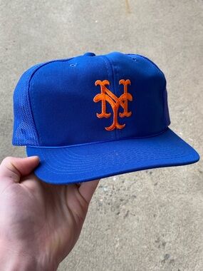 1980s New York Mets Royal Blue & Orange MLB Snapback Hat